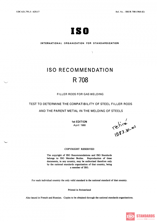 ISO/R 708:1968 PDF