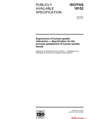 ISO/PAS 18152:2003 PDF