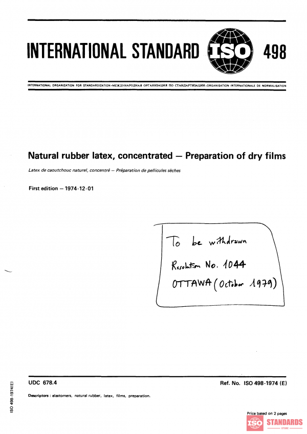 ISO 498:1974 PDF