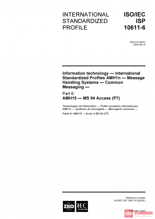 ISO/IEC ISP 10611-6:2003 PDF