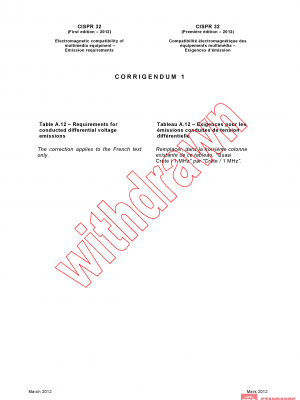 CISPR 32:2012/COR1:2012 PDF