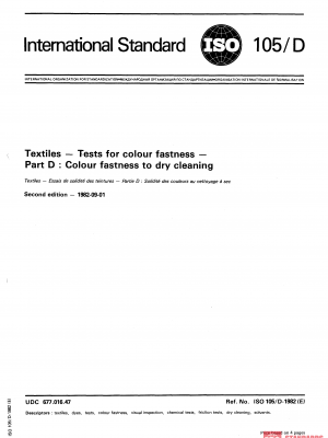 ISO 105-D:1982 PDF
