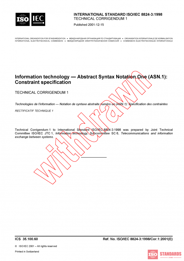 ISO/IEC 8824-3:1998/COR1:2001 PDF