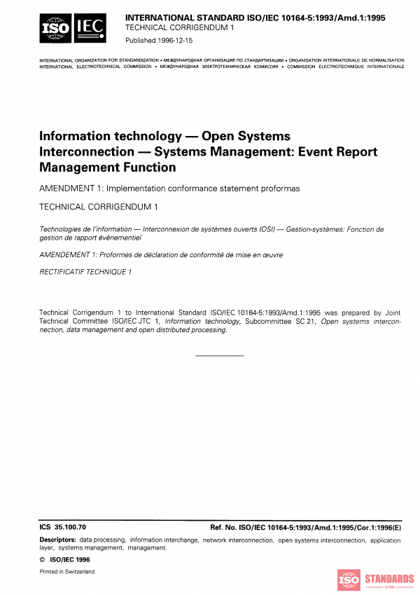 ISO/IEC 10164-5:1993/Amd 1:1995/Cor 1:1996 PDF