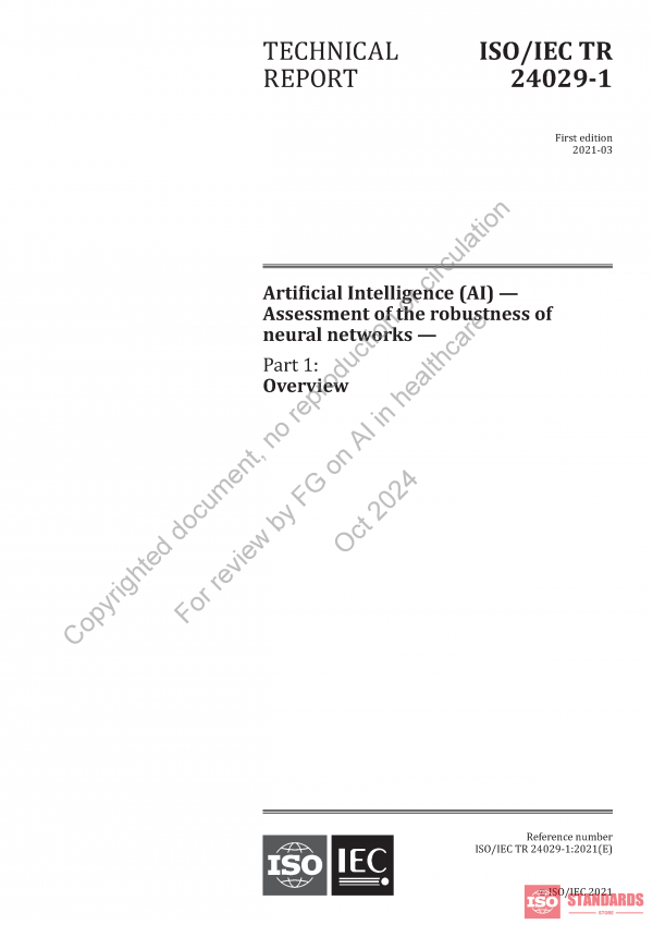 ISO/IEC TR 24029 WG-1:2021 PDF