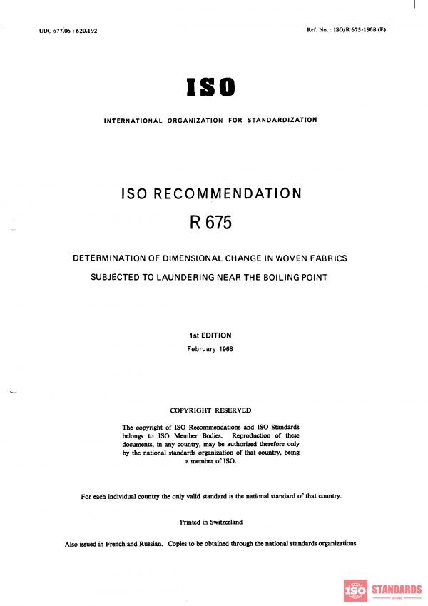 ISO/R 675:1966 PDF