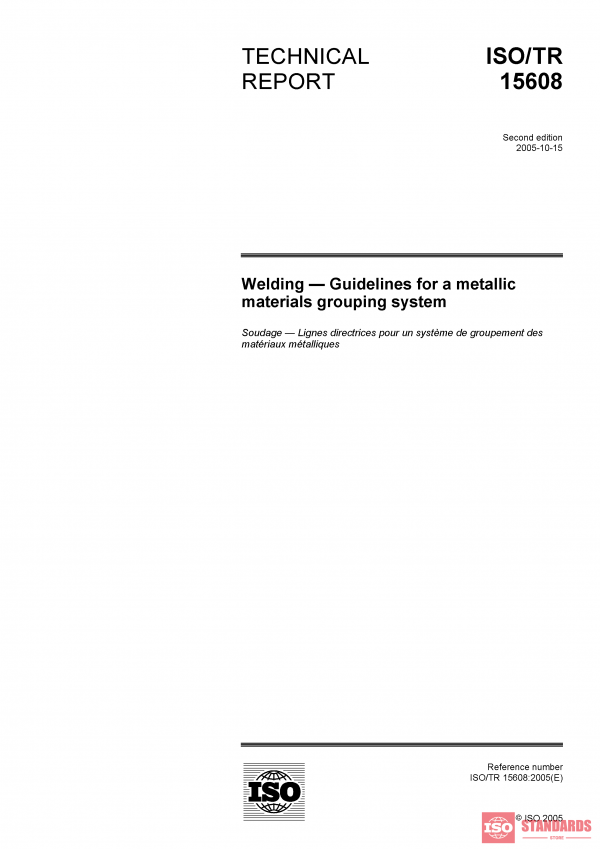 ISO/TR 15608:2005 PDF