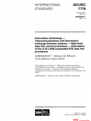 ISO/IEC 7776:1995/Amd 1:1996 PDF