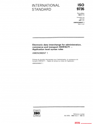 ISO 9735:1988/Amd 1:1992 PDF