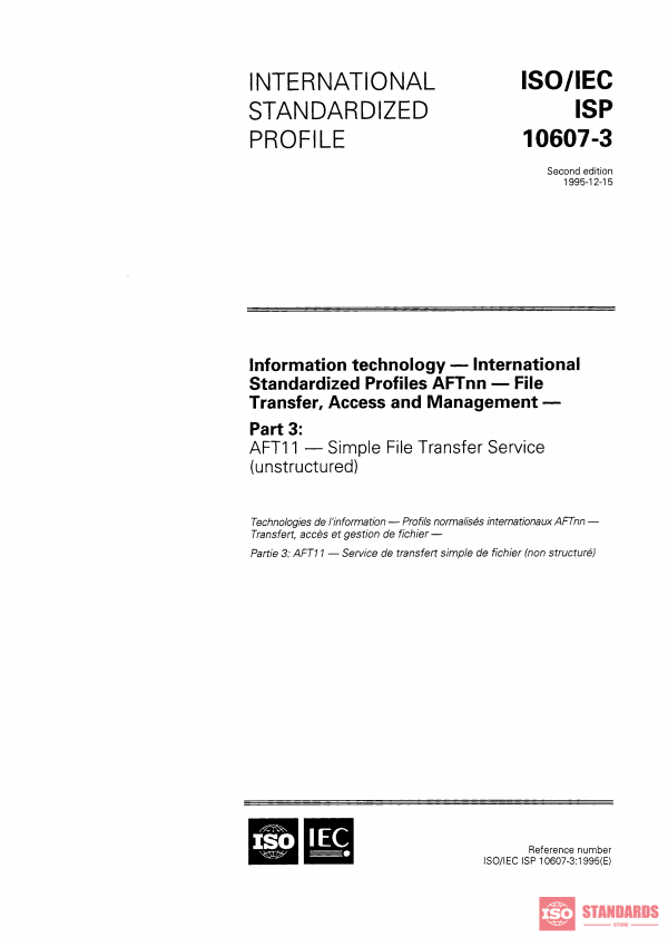 ISO/IEC ISP 10607-3:1995 PDF