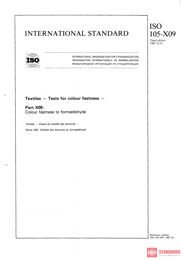 ISO 105-X09:1987 PDF
