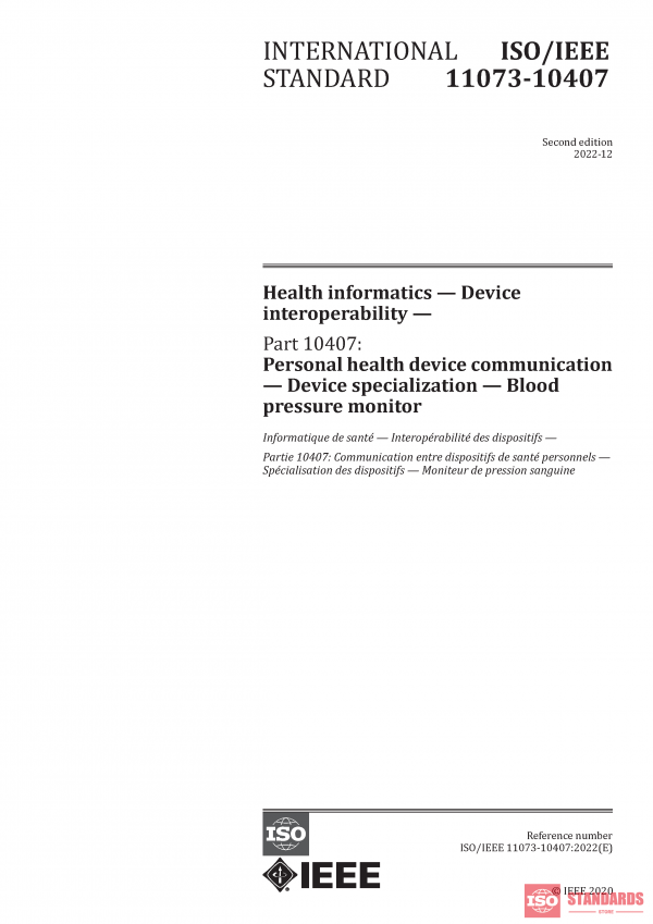 ISO/IEEE 11073-10407:2022 PDF