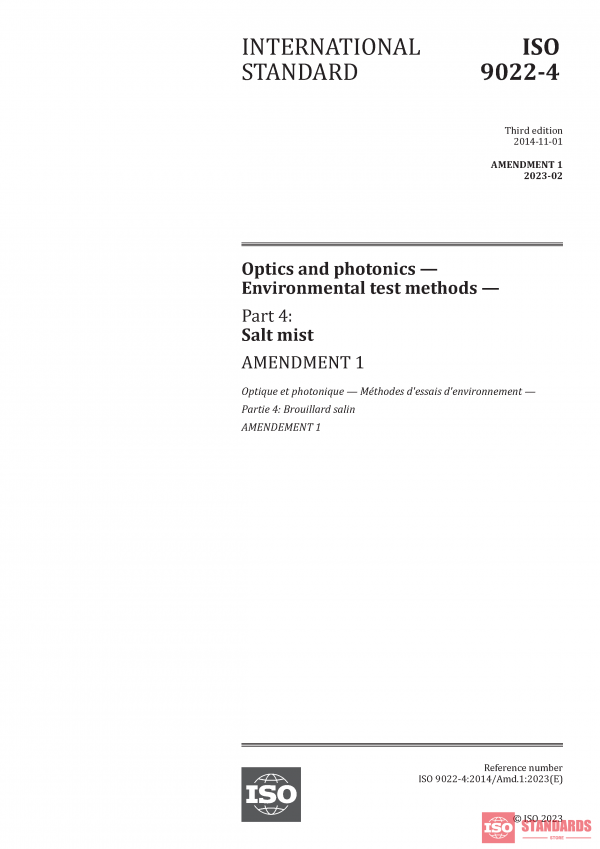 ISO 9022-4:2014/Amd 1:2023 PDF
