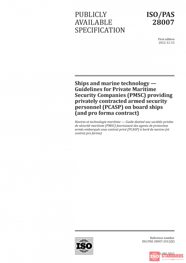 ISO/PAS 28007 :2012 PDF