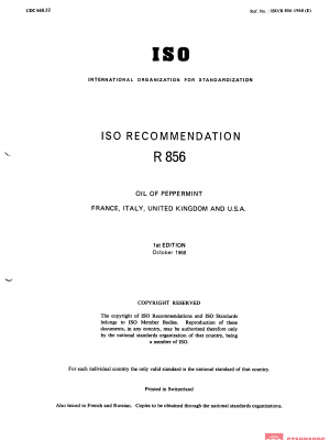 ISO/R 856:1968 PDF