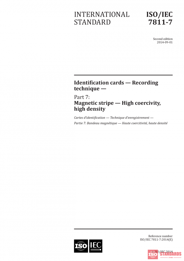 ISO/IEC 7811-7:2014 PDF