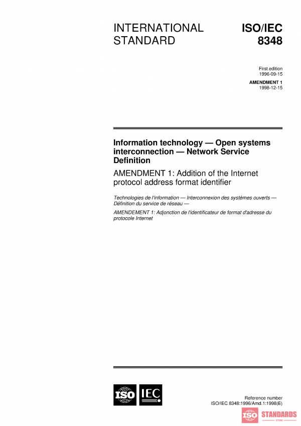 ISO/IEC 8348:1996/Amd 1:1998 PDF