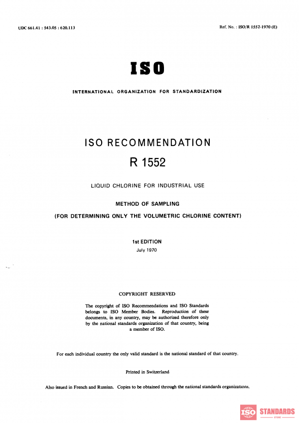 ISO/R 1552:1970 PDF