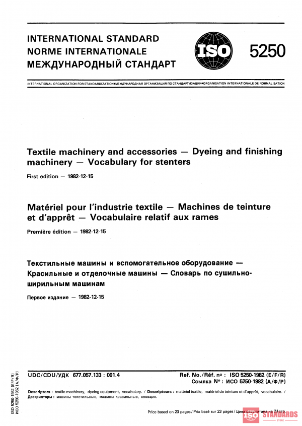 ISO 5250:1982 PDF