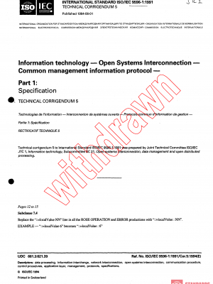 ISO/IEC 9596-1:1991/COR5:1994 PDF