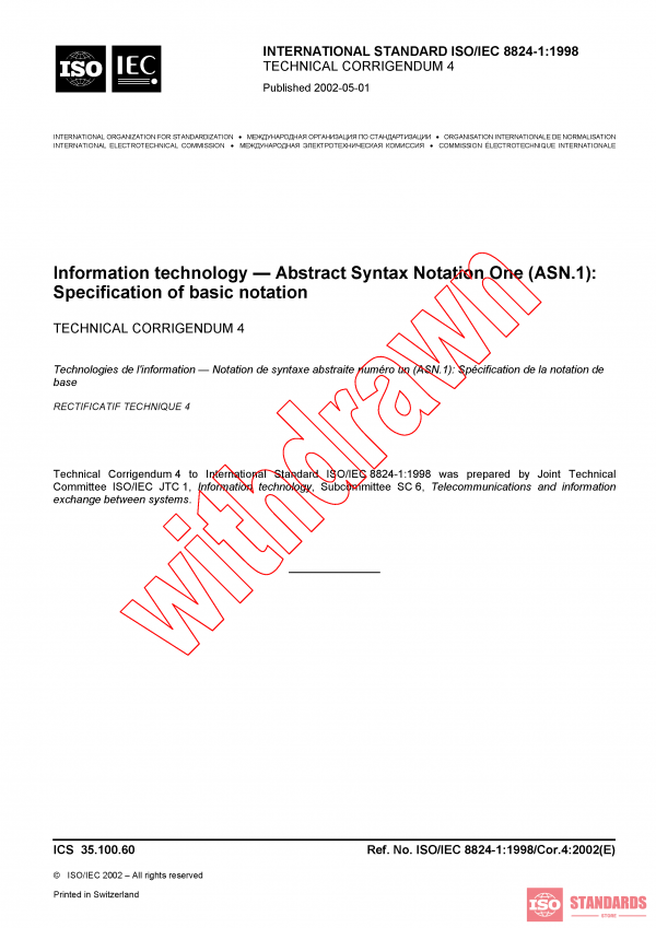 ISO/IEC 8824-1:1998/COR4:2002 PDF
