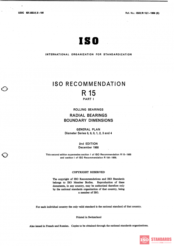ISO/R 15-1:1968 PDF