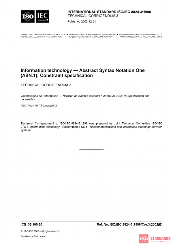 ISO/IEC 8824-3:1998/Cor 3:2002 PDF
