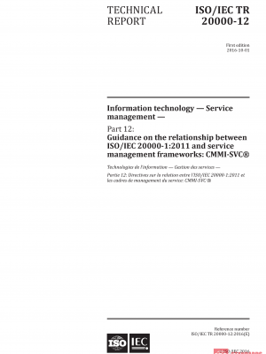 ISO/IEC TR 20000-12:2016 PDF