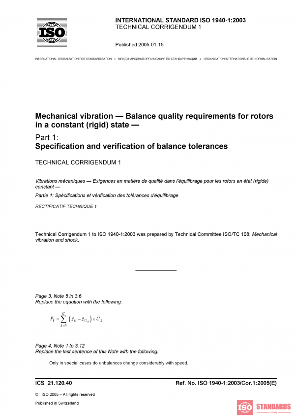ISO 1940-1:2003/Cor 1:2005 PDF