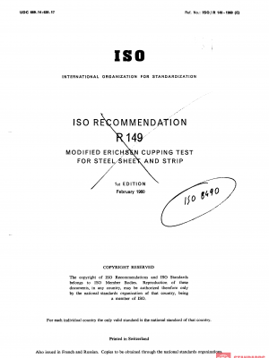 ISO/R 149:1960 PDF