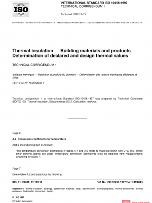 ISO 10456:1997/Cor 1:1997 PDF