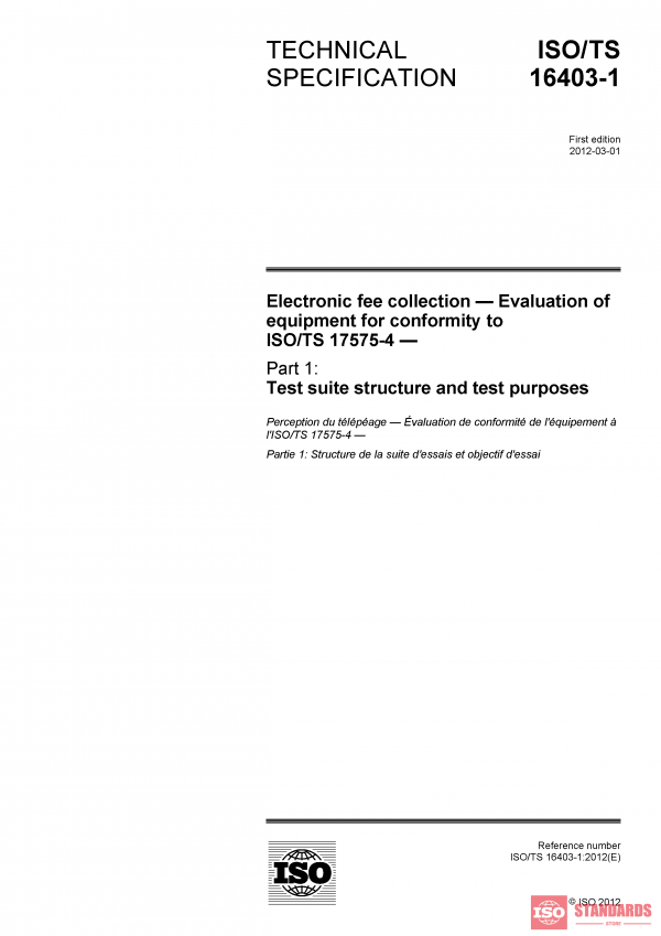ISO/TS 16403-1:2012 PDF