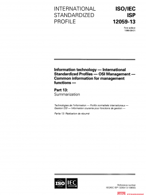 ISO/IEC ISP 12059-13:1996 PDF