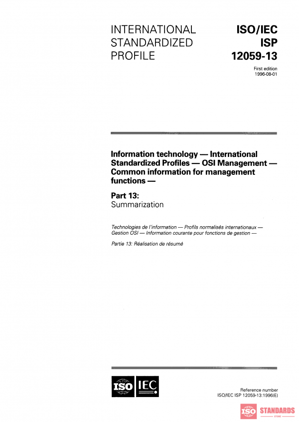 ISO/IEC ISP 12059-13:1996 PDF