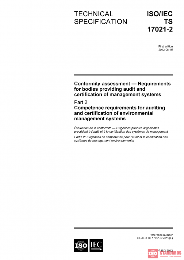 ISO/IEC TS 17021-2:2012 PDF