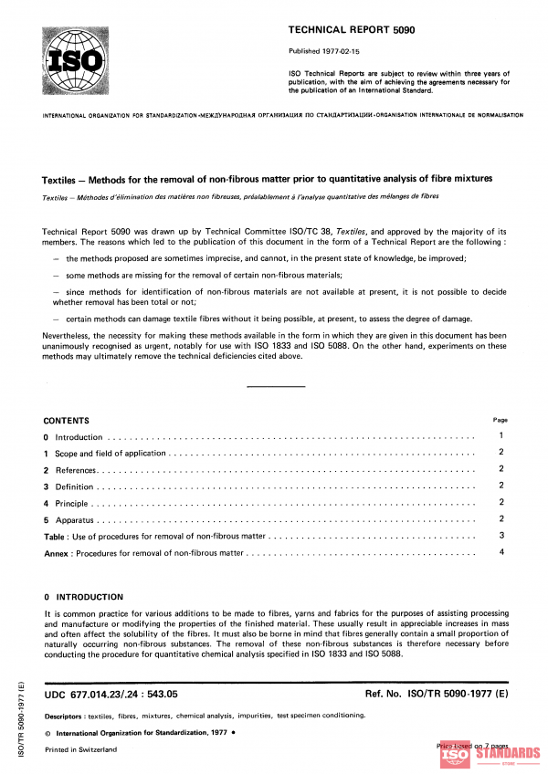 ISO/TR 5090:1977 PDF