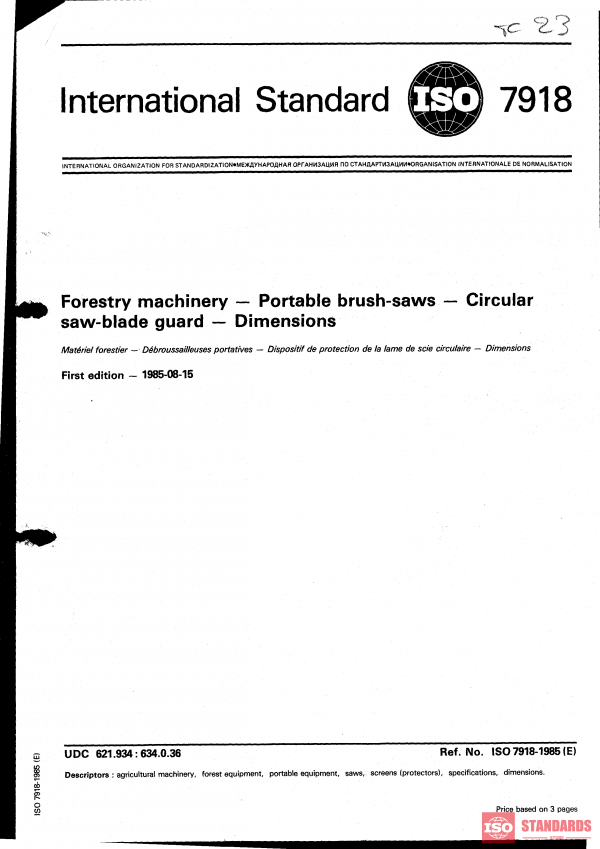 ISO 7918:1985 PDF