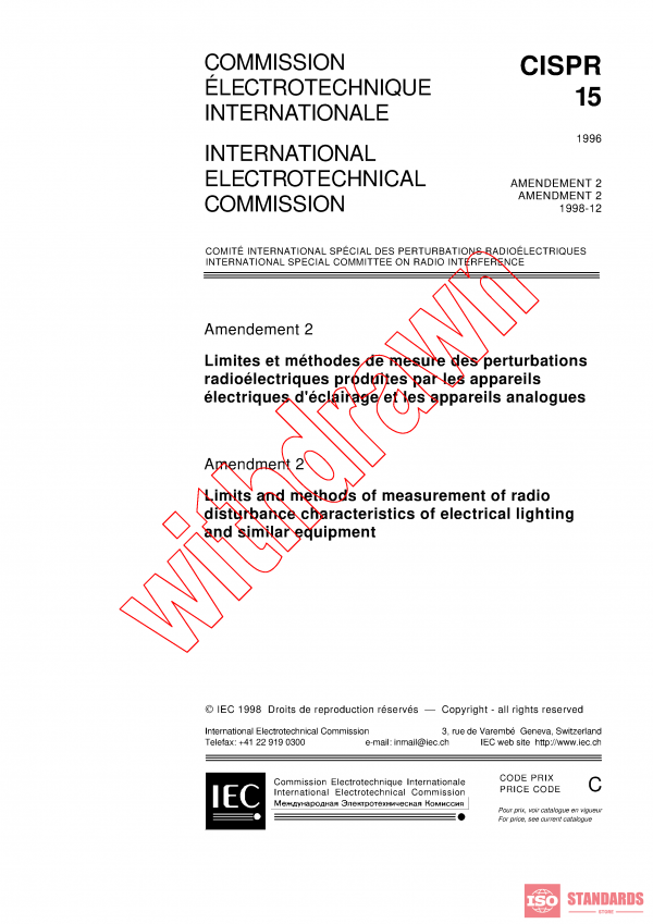 CISPR 15:1996/AMD2:1998 PDF