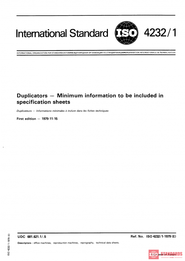 ISO 4232-1:1979 PDF