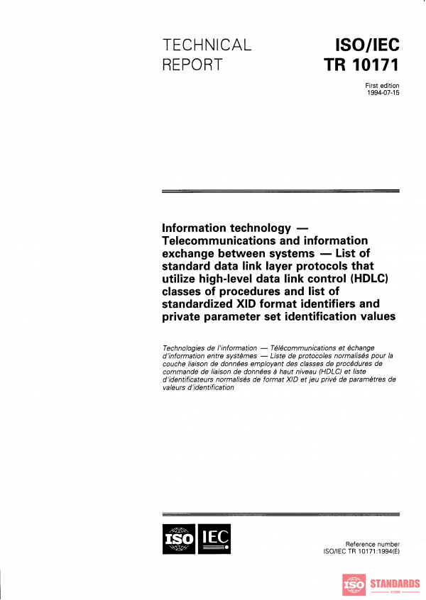 ISO/IEC TR 10171:1994 PDF