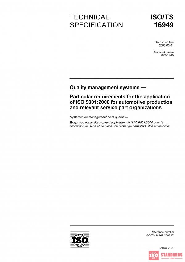 ISO/TS 16949:2002 PDF