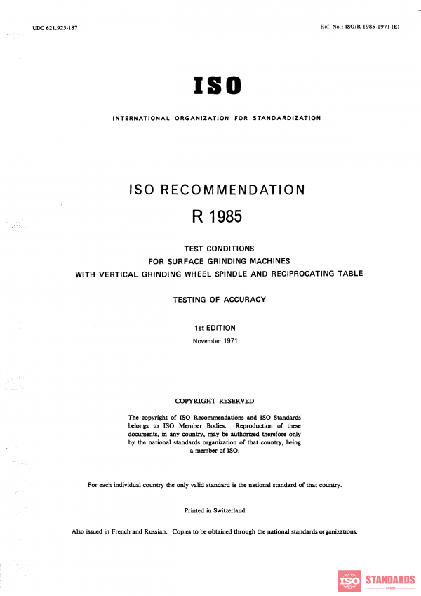ISO/R 1985:1971 PDF