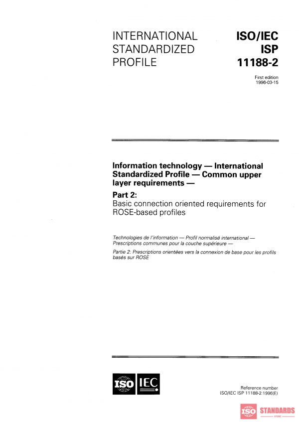 ISO/IEC ISP 11188-2:1996 PDF