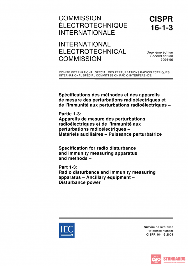 CISPR 16-1-3:2004 PDF