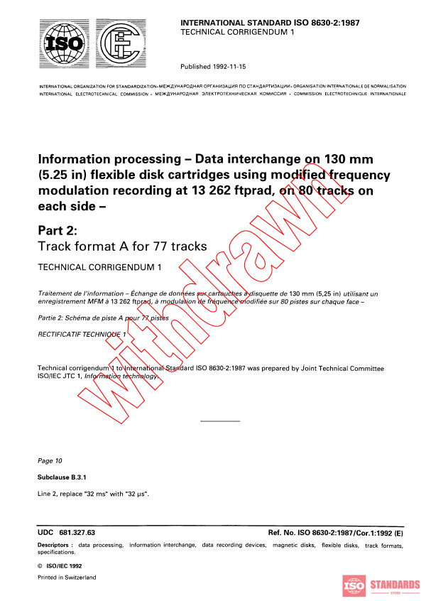ISO 8630-2:1987/COR1:1992 PDF