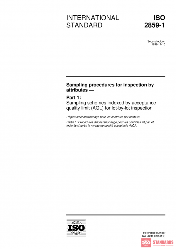 ISO 2859 1:1999 PDF