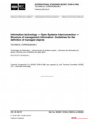 ISO/IEC 10165-4:1992/Cor 2:2003 PDF