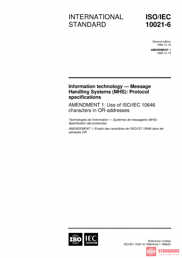 ISO/IEC 10021-6:1996/Amd 1:1998 PDF
