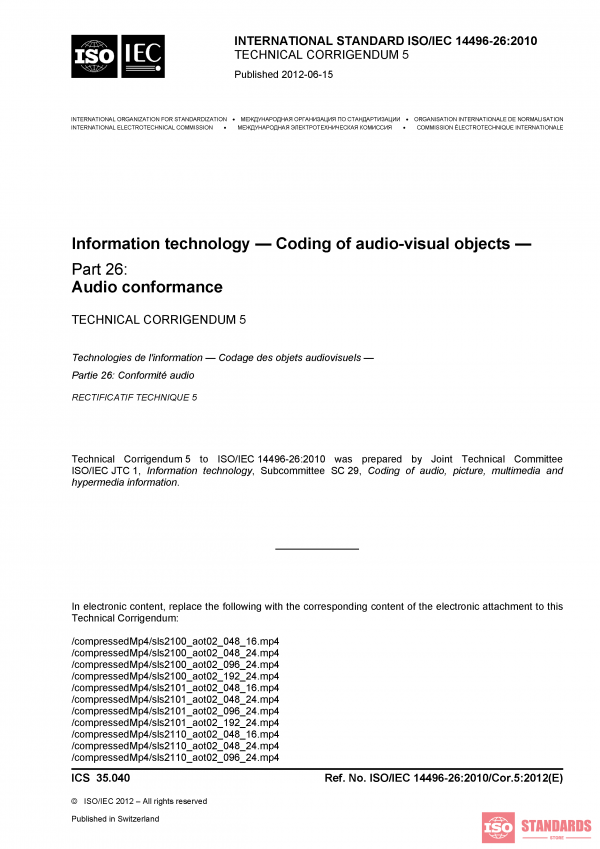 ISO/IEC 14496-26:2010/Cor 5:2012 PDF