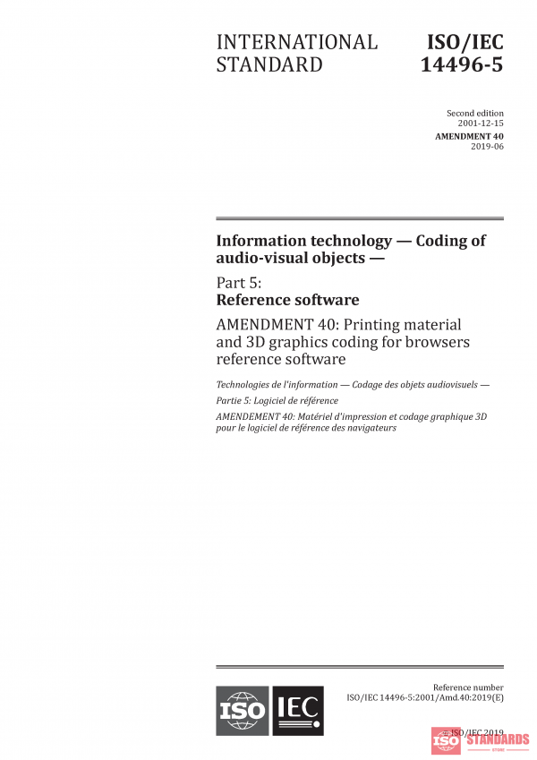 ISO/IEC 14496-5:2001/Amd 40:2019 PDF